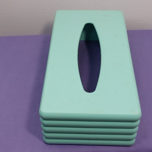 Vintage Mint Green Plastic Tissue Box Cover - Picture 6 of 12
